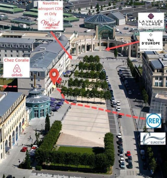 Disneyland Paris 70M² Face Parc, Place Ariane Serris Esterno foto