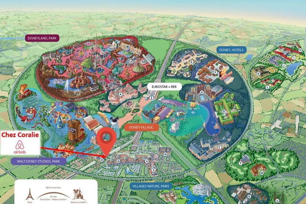Disneyland Paris 70M² Face Parc, Place Ariane Serris Esterno foto